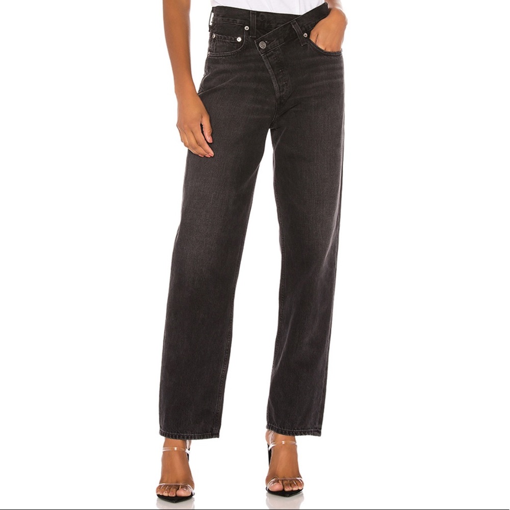 NWOT AGOLDE Criss Cross Jean in Savage - Sz 22